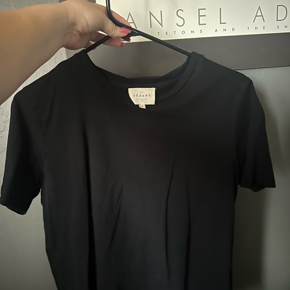 Sezane Black T-Shirt